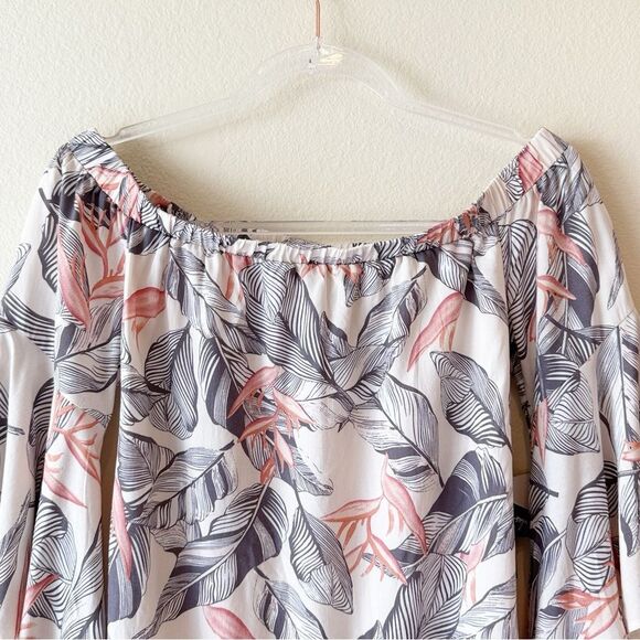 Lulus Sun Drenched Daydream Beige Floral Print Off the Shoulder Dress - Picture 6 of 14